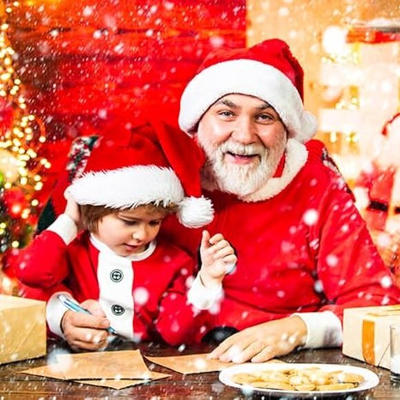 6 Pcs Santa Hat, Christmas Hat, Xmas Holiday Hat for Unisex Adults, Extra Thicke - Picture 2 of 6